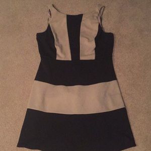 Color block skater dress